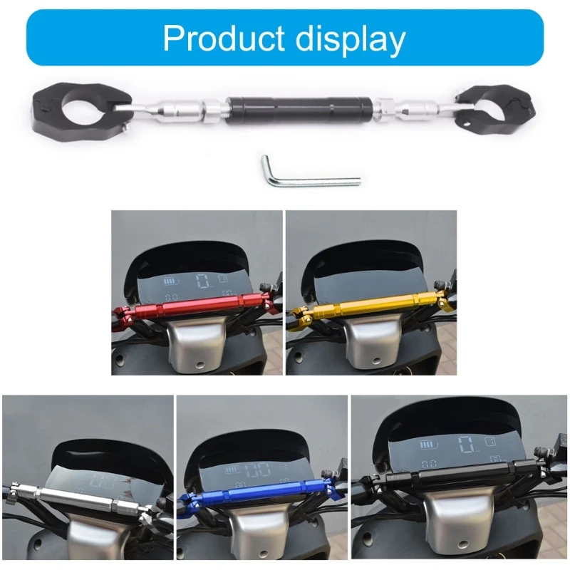 

Aluminum Adjustable Bar Bracket Regulator Steering Wheel Reinforcing for Motorcycles, Secure Handlebar Stability GTWS
