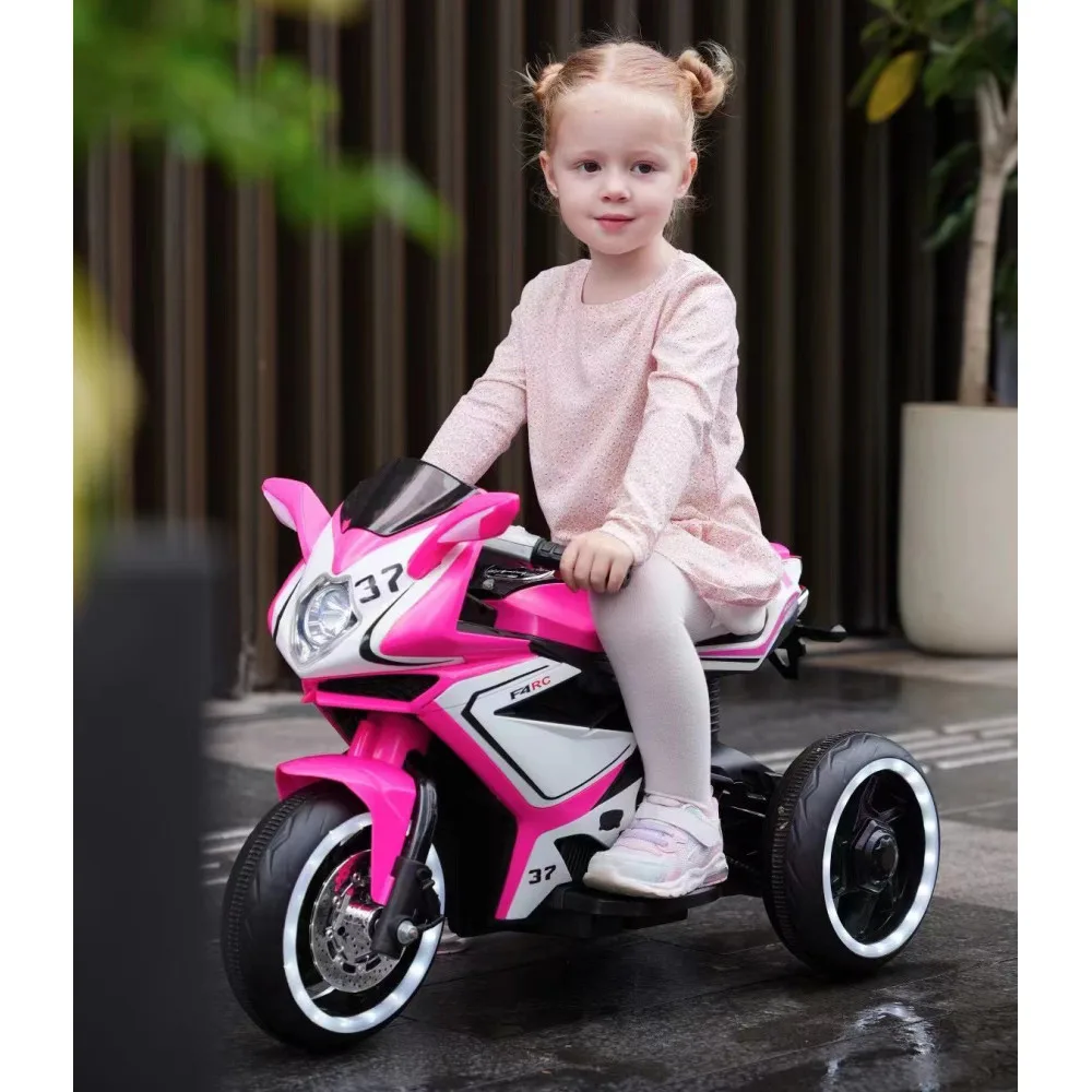 6V Kinder-Elektromotorrad/Günstiges Kinderspielzeug-Motorrad/Elektroauto für Kinder/Elektro-Fahrt auf Motorrad 3-4 Jahre Mädchen