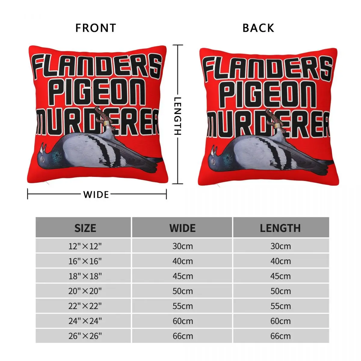 Blackadder Flanders Pigeon Murderer Square Pillowcase Polyester Linen Velvet Creative Decorative Pillow Case Home Cushion Cover