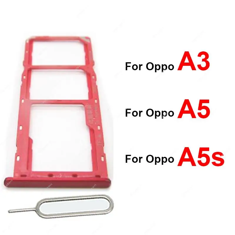 OPPO A3 A5 AX5 için (2018) A5 4G (2020) A5s AX5s kart yuvası okuyucu adaptörü Sim kart tepsi tutucu yedek onarım parçaları