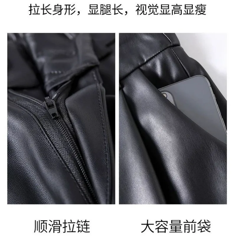 Pantalon taille haute pour femmes, nouveau Style drapé, coupe-vent, droit, ample, jambes larges et étroites, tendance, automne hiver