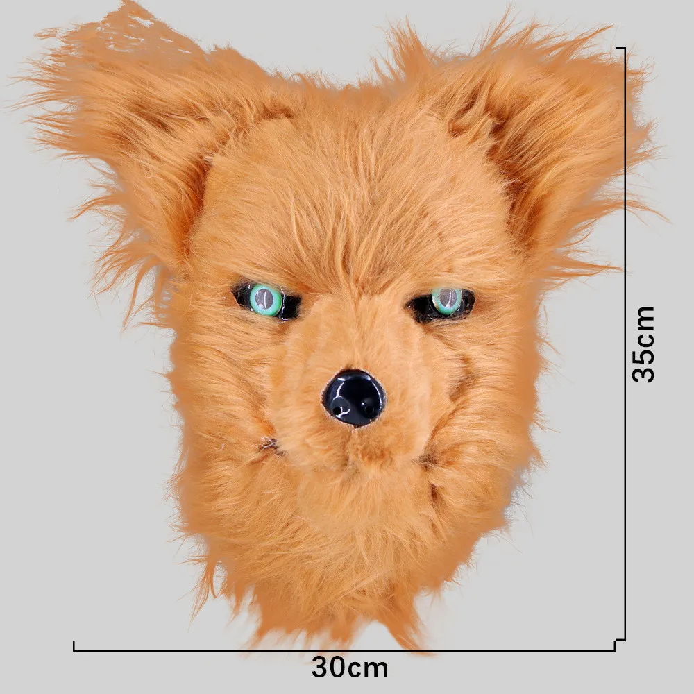Tier-Wolfmasken Gesichtsmasken aus Kunstfell Hund Fuchs Halloween Cosplay Kostüm Maskerade – Detail 6