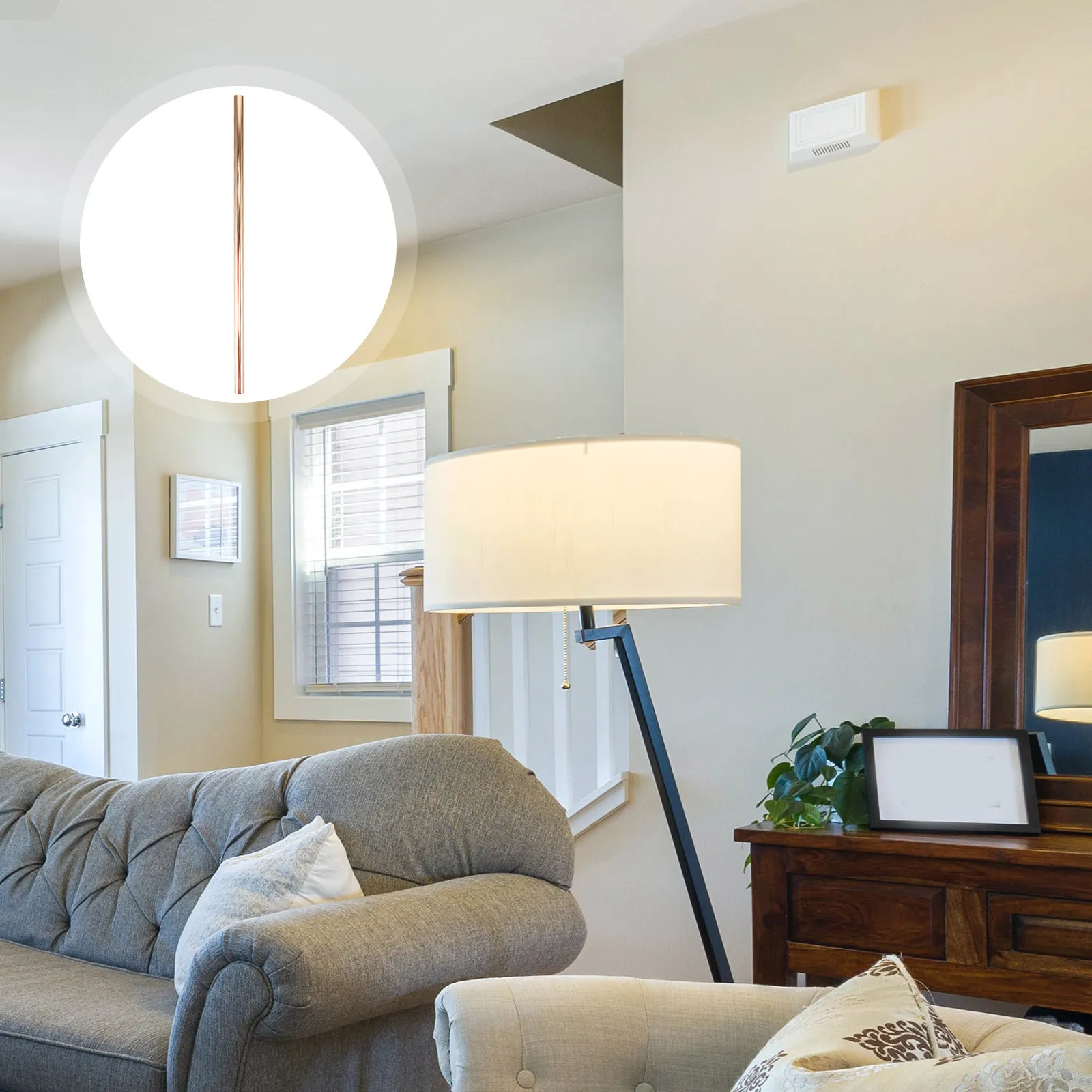 

M10 Threaded Straight Lamp Stem 115Mm Iron Lighting Fixture Downrod Electroplated Hollow Design for Desk Floor Table Lamp Repair