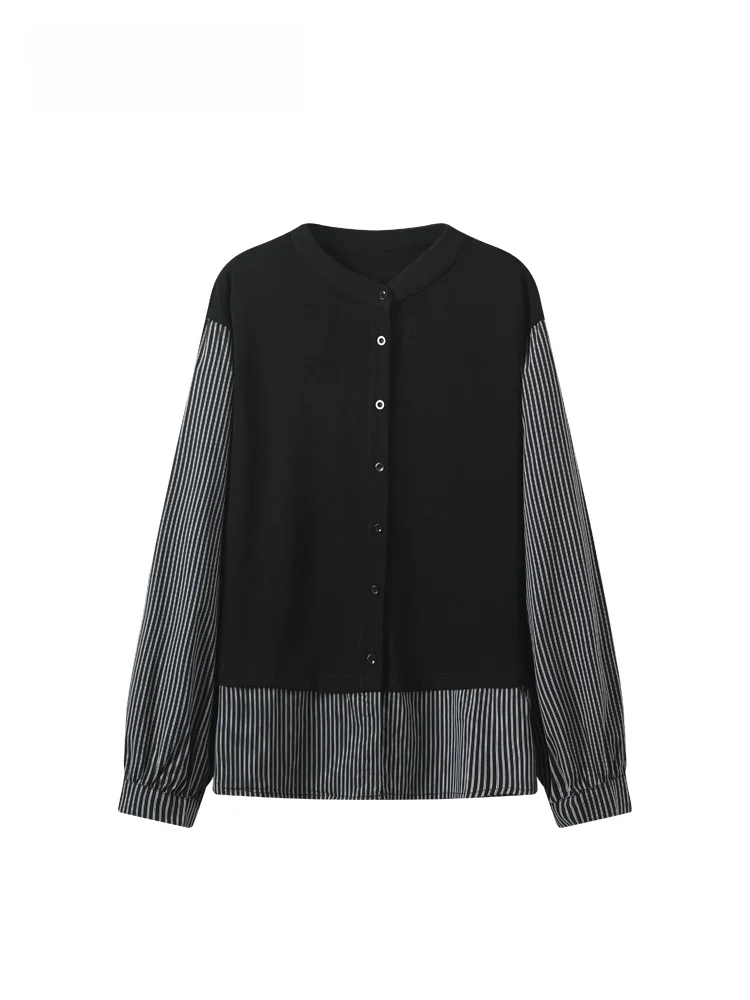 

Cara CLUB plus Size Long Sve round Ne irt Women's Autumn Faion Slimming Color Blo Trendy Top Casual Sle Polyeste...