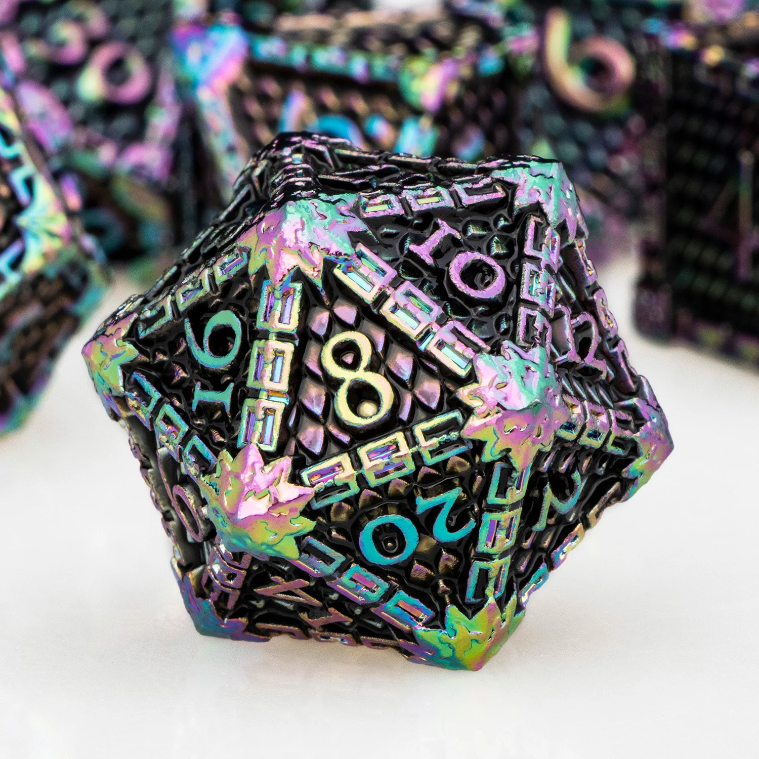 

Blood DrippingDnd Metal Dragon Dice Set D and D Dungeon and Dragon Tabletop Role Playing Game RPG Polyhedral 7PCS D&D Roll Dice