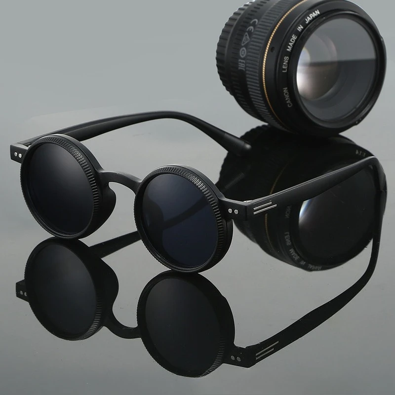 SEAMERGO Manually Adjustable 360° Rotatable Zoom Round-framed Polarized Sunglasses Uv Protection for Fishing Excursions