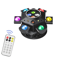 6 Heads 10X10W Moving Head Light Beam Laser Strobe Effect DMX Stage Light Full Color LED Beam Light Rotating DJ Disco Party Bars