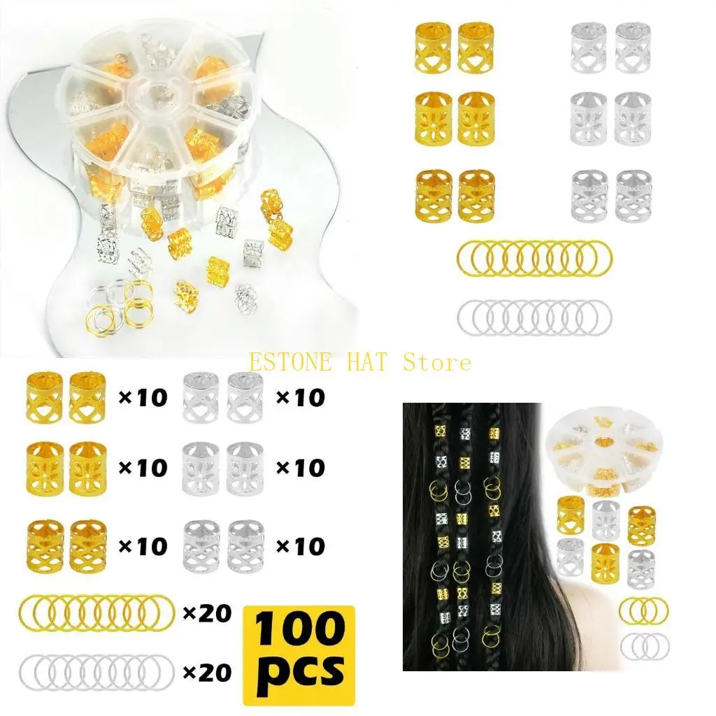49MF 100pack Versatiles Hair Extension Connectors Fashionable Hair Extension Link for Secure Hair Fixing