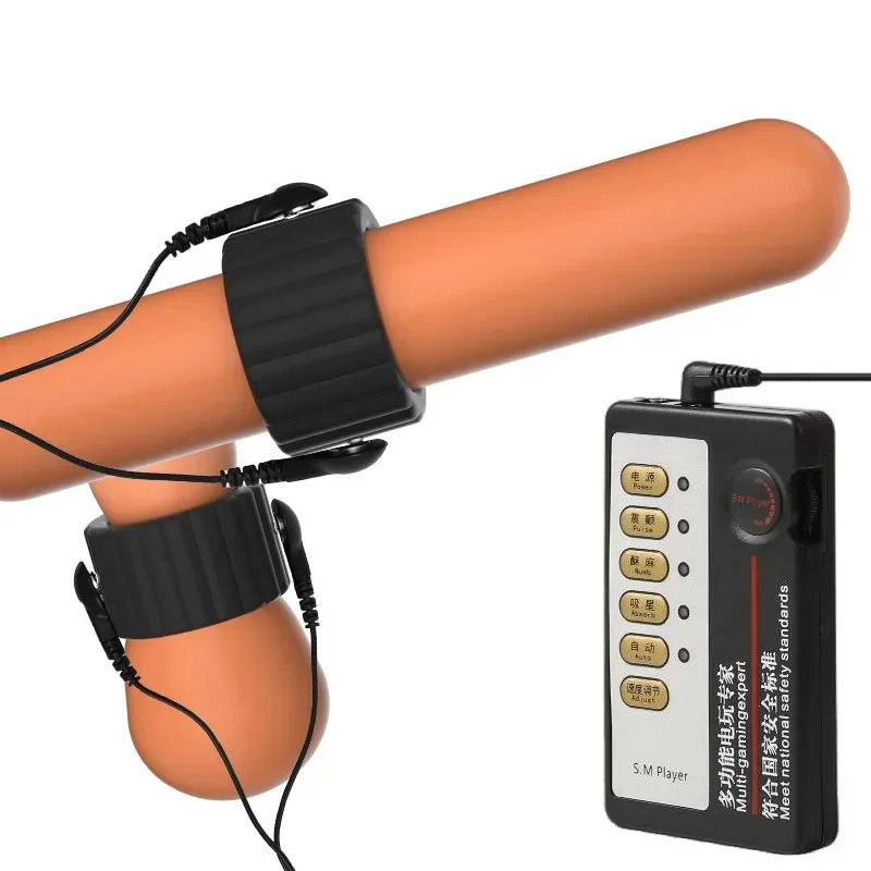 Sex Accessories Electro Shock Masturbation Sex Products Electric Shock Penis Ring Penis Massagers Enlargement Sex Toys For Men