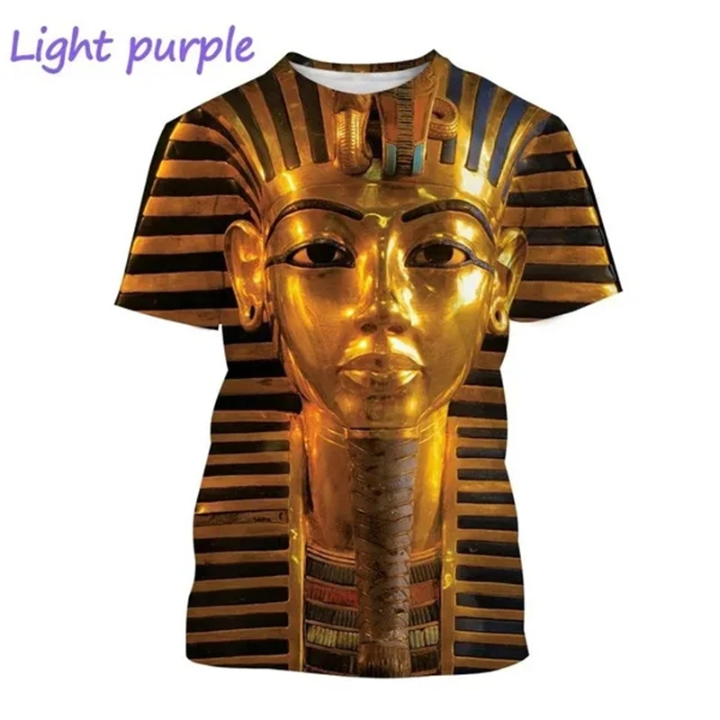 Hot Sale Big Face King Tut Egypt Egyptian Pharaoh Pyramid 3D Printed Casual T-Shirt Fashion Unisex Cool Street Short-seeved Top