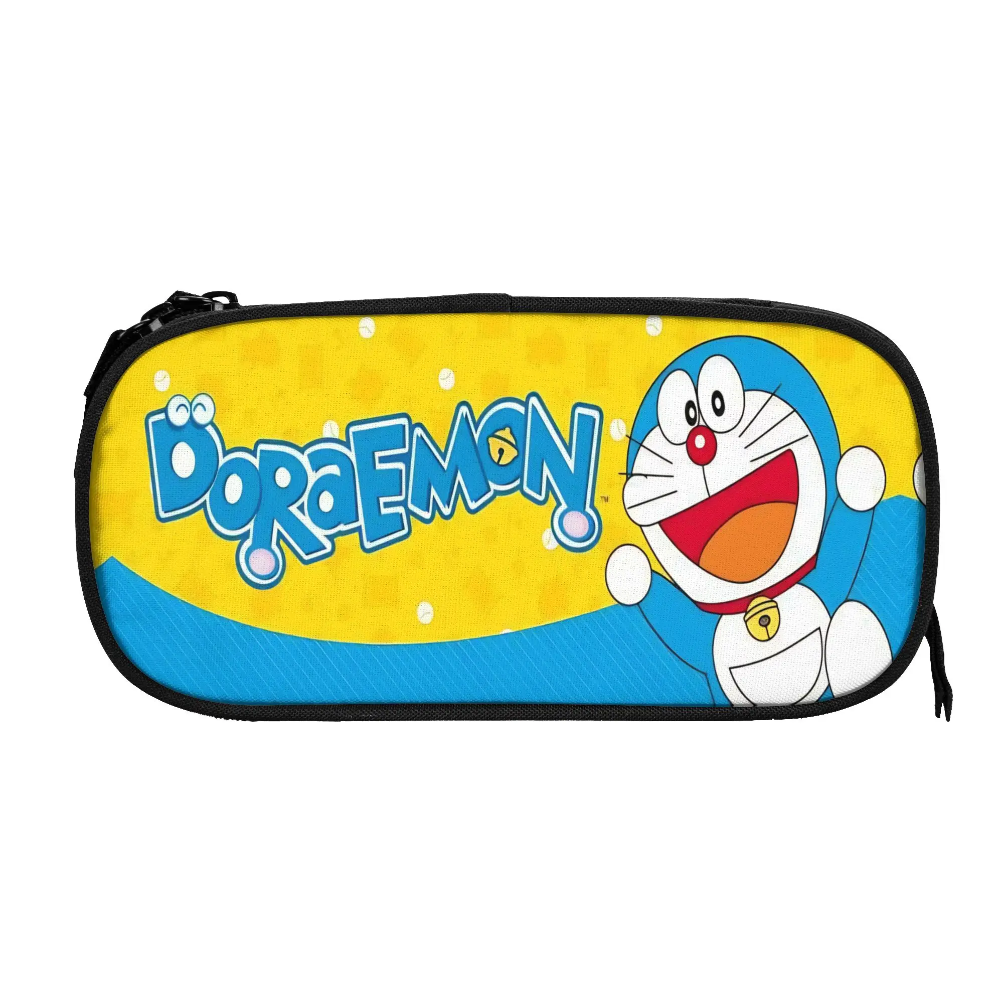

doraemons blue cats cat Pencil Case Double Layer Large Capacity Kids School Supplies Pencil Bag Gift