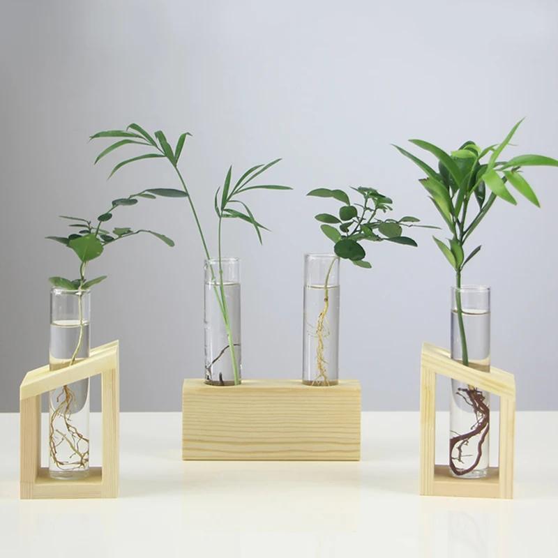 Roślina hydroponiczna wazony Vintage przezroczysty szklany wazon doniczka Terrarium dekoracja stołu biura zielona roślina małe doniczkowe