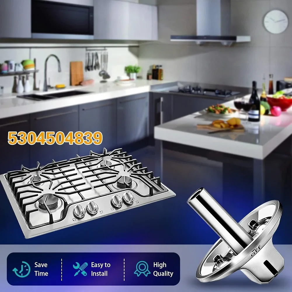 2 عبوة 5304525746   مقبض التحكم، بديل لـ 5304504839 ، متوافق مع أجزاء موقد مقابض نطاق الغاز
