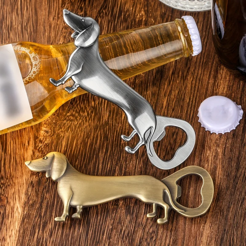 Dachshund Dog Bottle Opener, Zinc Material, Beer Wine Juice Opener Tool for Bar