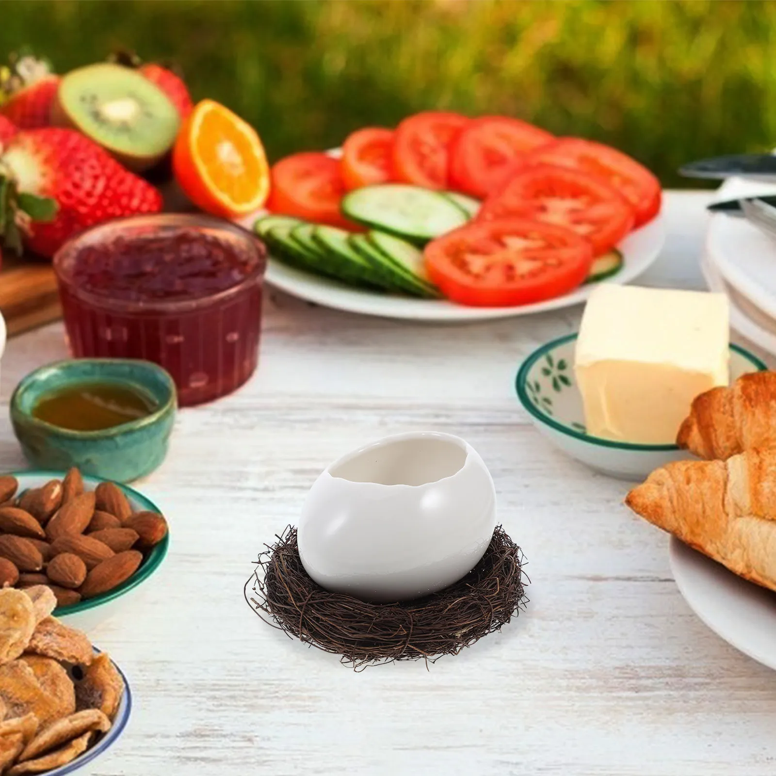 

Набор из 220 мл керамических чаш в форме яйца для десертов, закусок, пудингов, мороженого, молекулярной кухни, для сервировки и демонстрации блюд дома