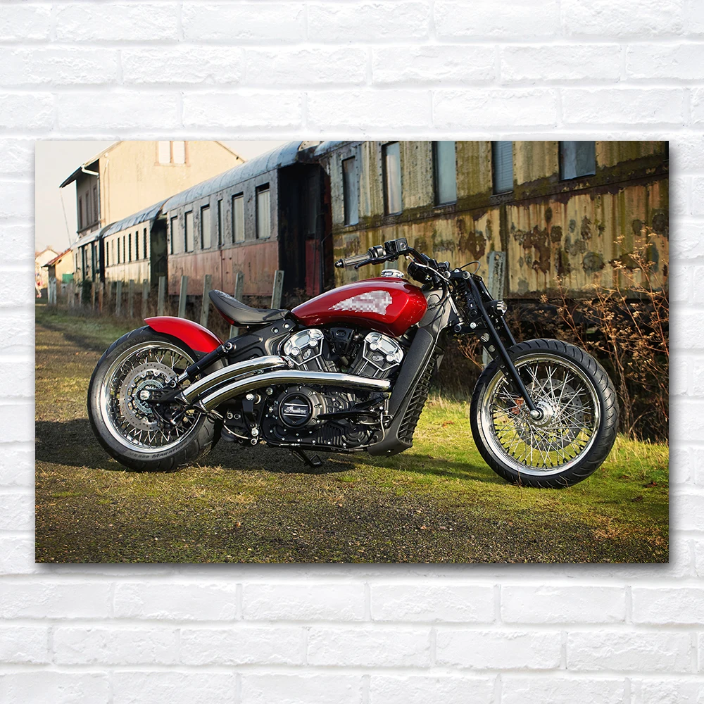Cruiser Motorcycle Scout Bobber Wall Art Posters and Prints Motorbike Photo Canvas Paintings For Living Room Home Decor