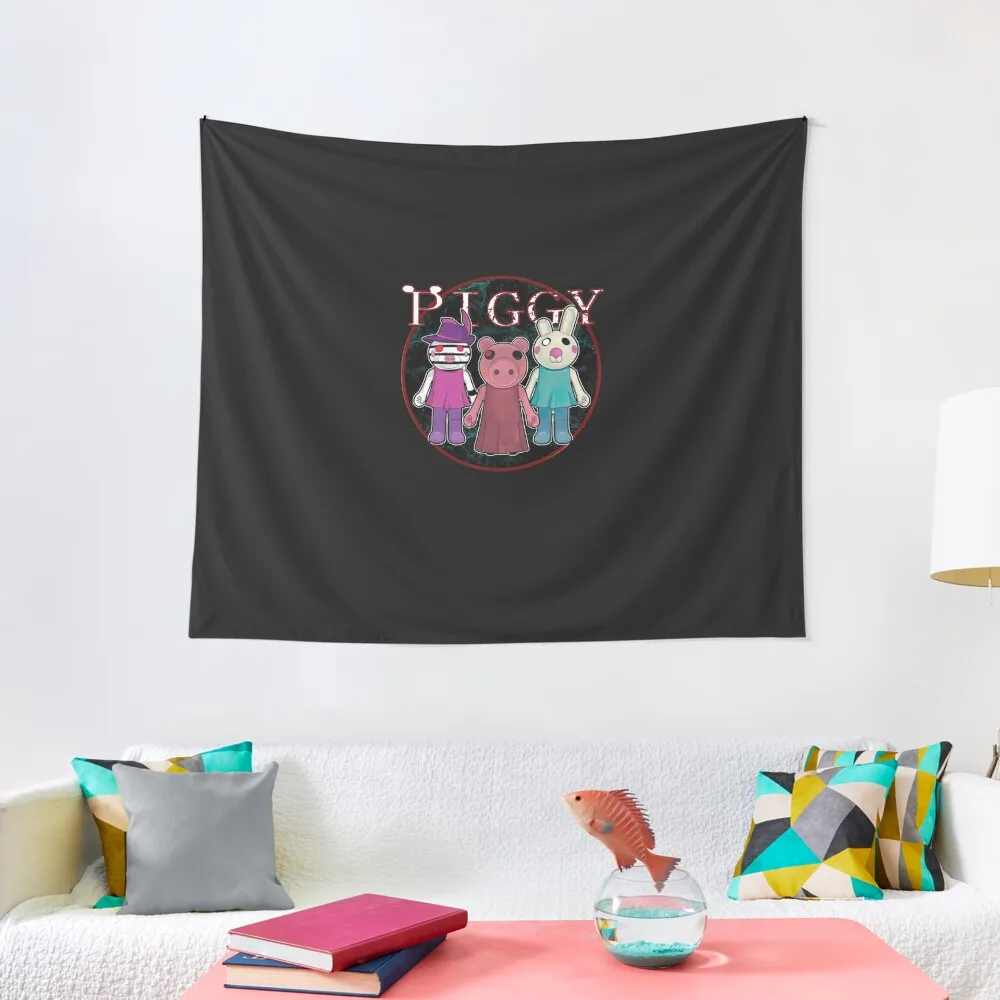 

Piggy Rb-lx Rb-lx Game Pig-gy Rb-lx Characters Tapestry Decor For Bedroom Aesthetic Room Decor Korean Tapestry