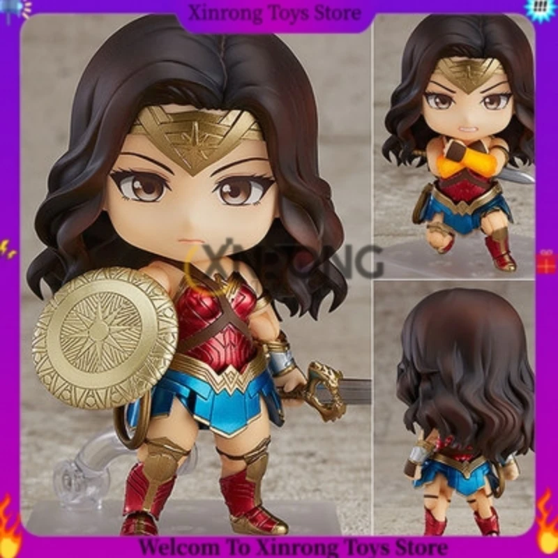 10cm Q Version Anime Marvel Avengers Cute 818 Wonder Diana Woman Kawaii Action Figures Movable Accessory Toys Decoration