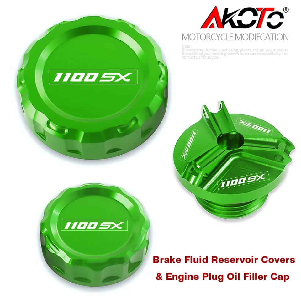 

Для Kawasaki NINJA 1100 SX 1100SX Ninja1100sx Tourer 2025 + аксессуары, крышки резервуара тормозной жидкости и заглушка двигателя, крышка маслозаливной горловины