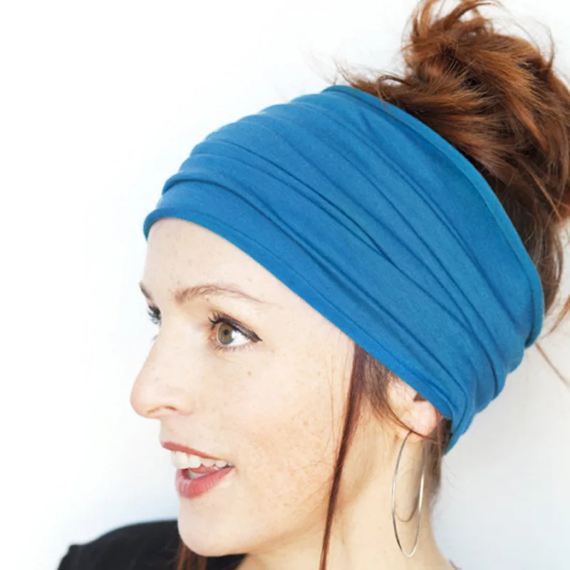 

Head Neck Scarf For Women Ring Elasticity Circle Scarf Colorful Red Pink Headbands Hot Sale New