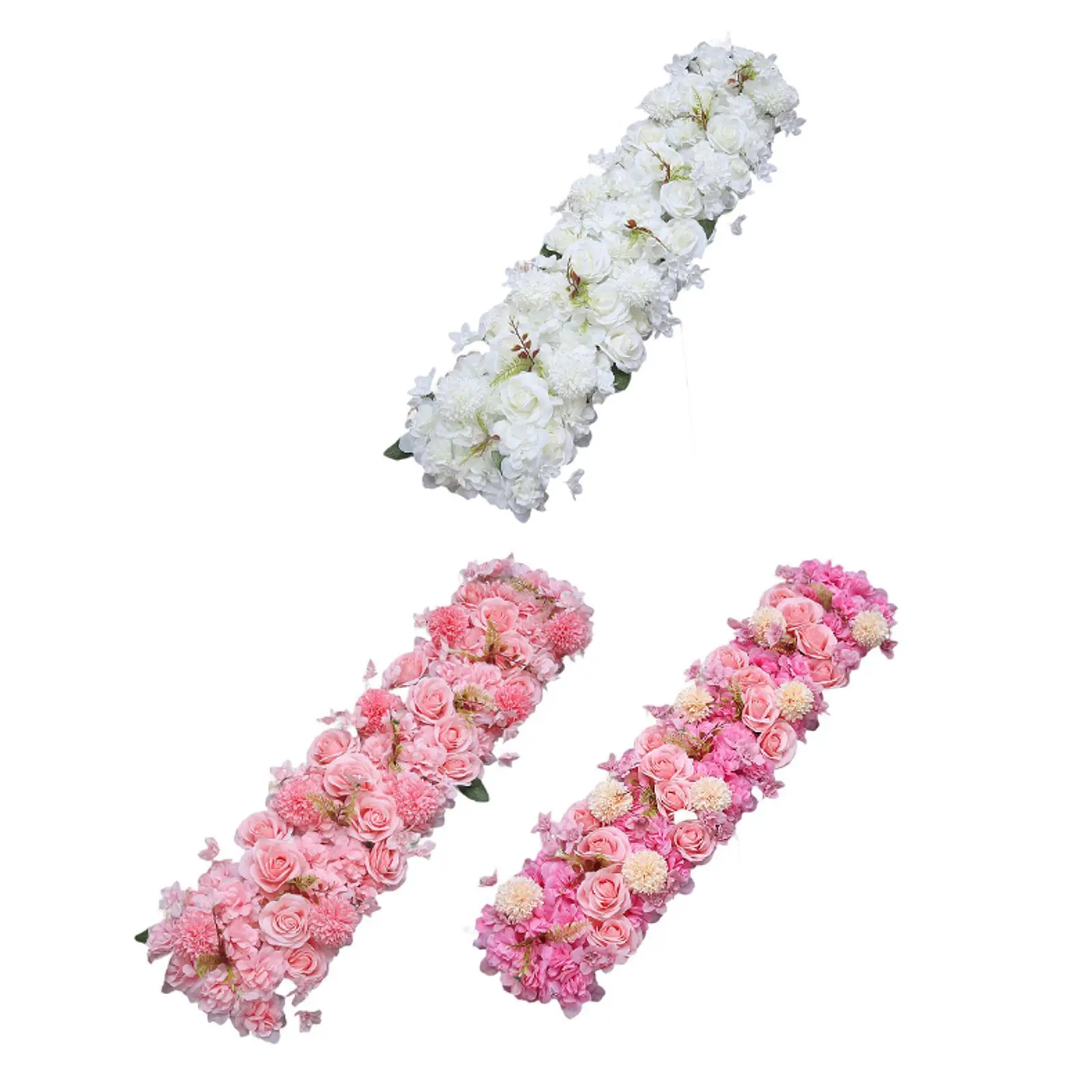 

Artificial Flower Panel 3D Flower Row for Wedding Stage Photo Background