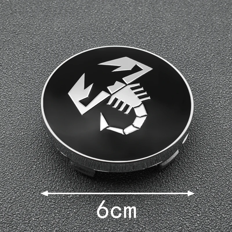 4Pcs 56mm+60mm Car Wheel Center Cap Logo Hub Cover Badge Emblem For Abarth Stilo Palio Bravo Doblo Fiat 500 Punto Accessories