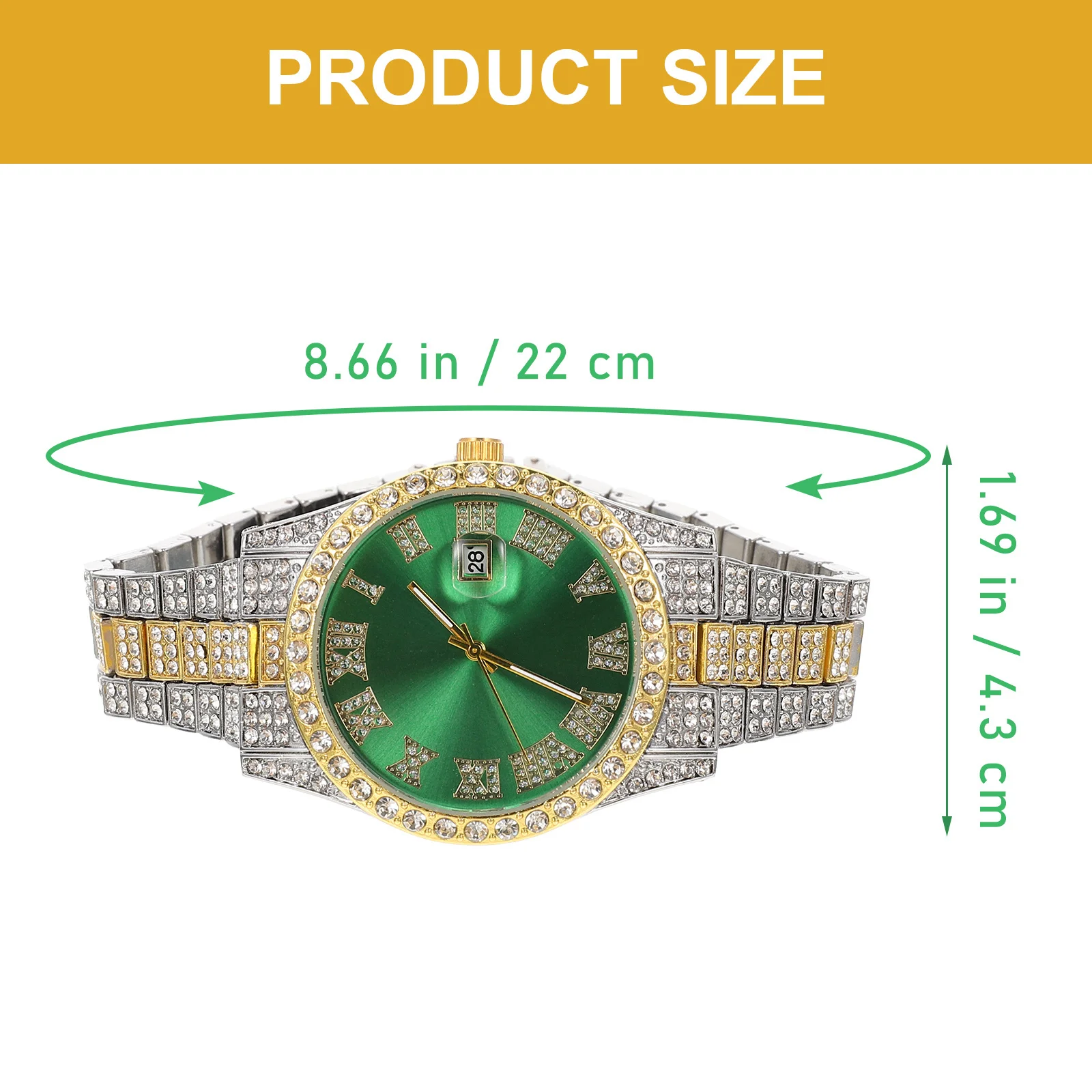 Stainless Steel Quartz Watch For Men Stylish Diamond Design Elegant Business Wristwatch Exquisite Gift For Him