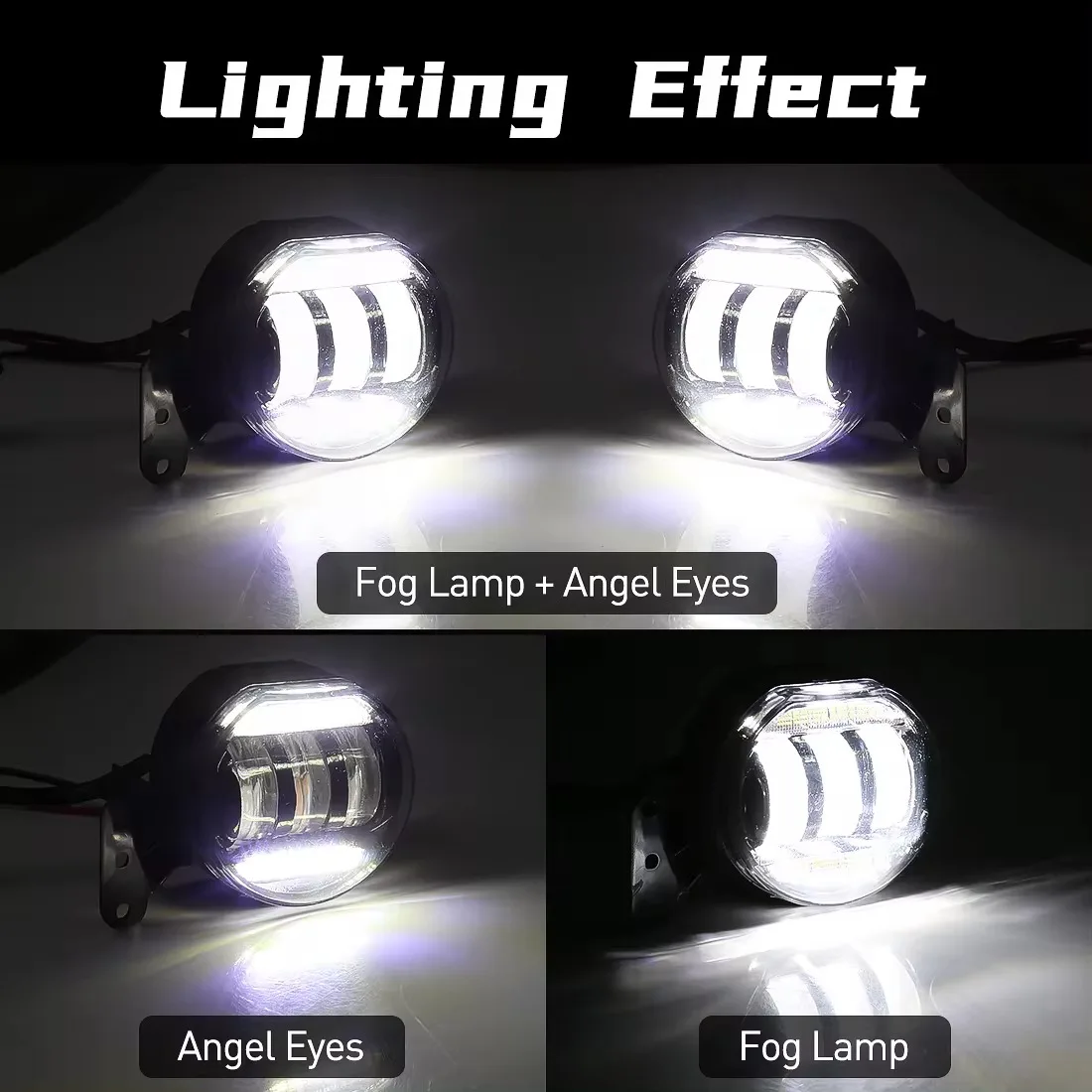 Car Fog Lamp For BMW E46 E60 E61 2003 2004 2005 2006 2007 2008 LED Angel Eyes Lens Halogen Front Bumper Headlight Accessories view 4