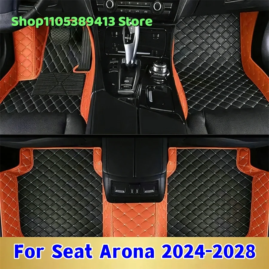 

Коврики для автомобиля из кожи на заказ для Seat Arona 2024 2025 2026 2027, аксессуары для автоковриков