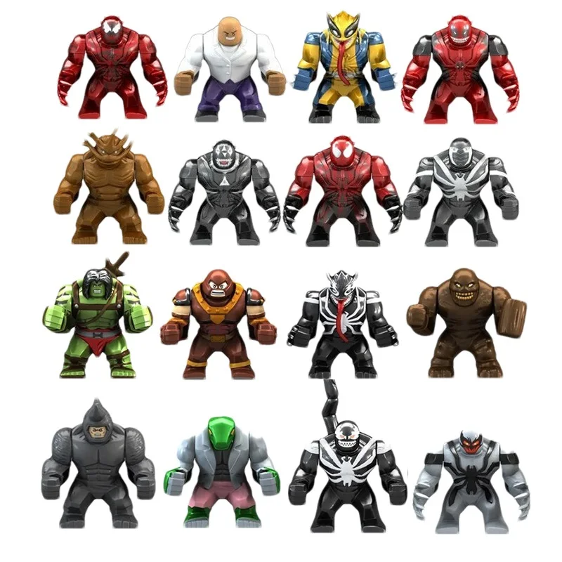 Marvel Avengers Mobile Model Building Blocks Venom, Deadpool, Wolverine, Mobile Doll Puzzle Children's Toy Building Blocks