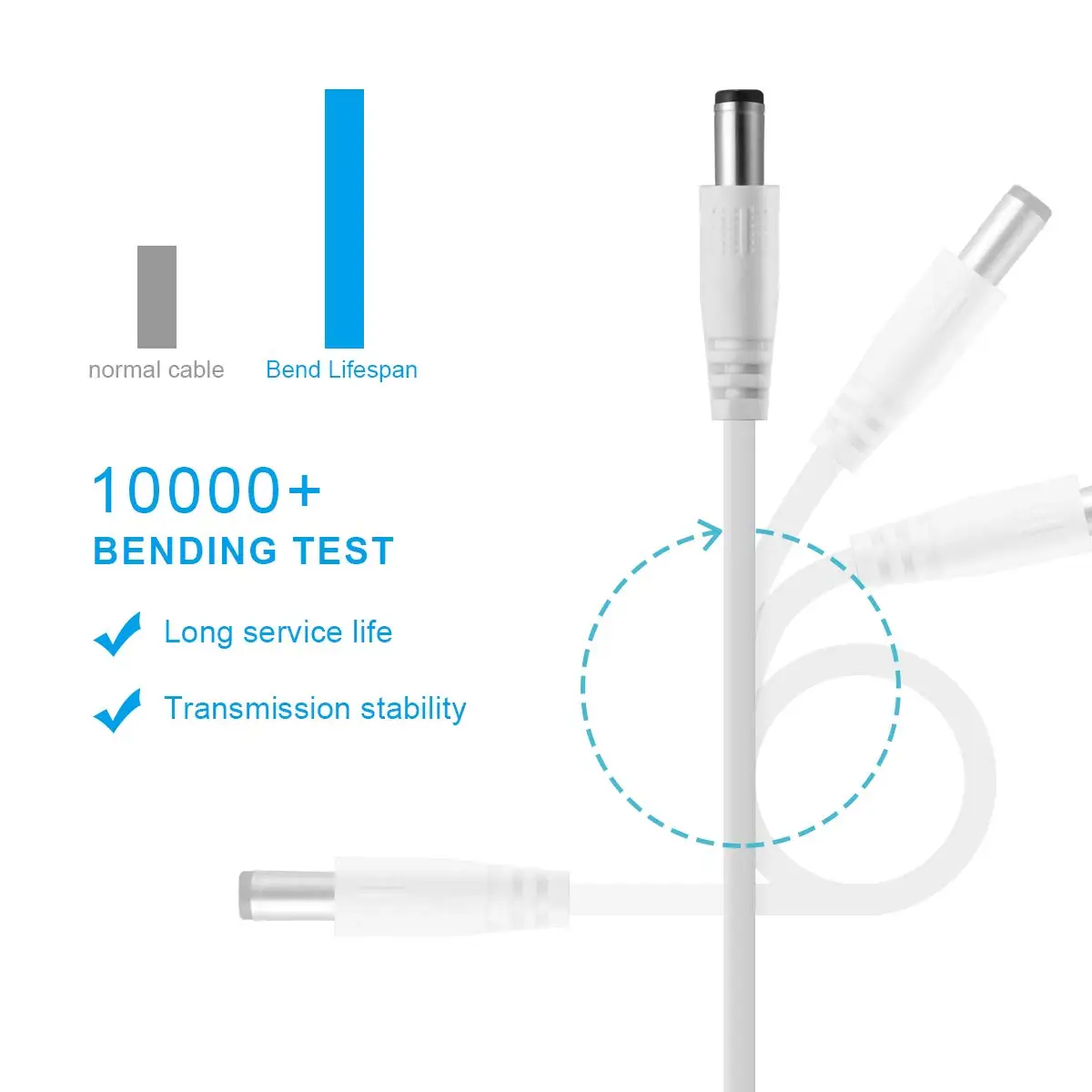 Kabel zasilający USB do DC, uniwersalny kabel 5V DC 8 w 1 kabel zasilający z 8 wymiennymi wtyczkami Adapter złącza