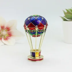 SHINNYGIFTS 100% Handmade Pewter Enamel Fire Ballon Trinket Box Small Home Decoration Box