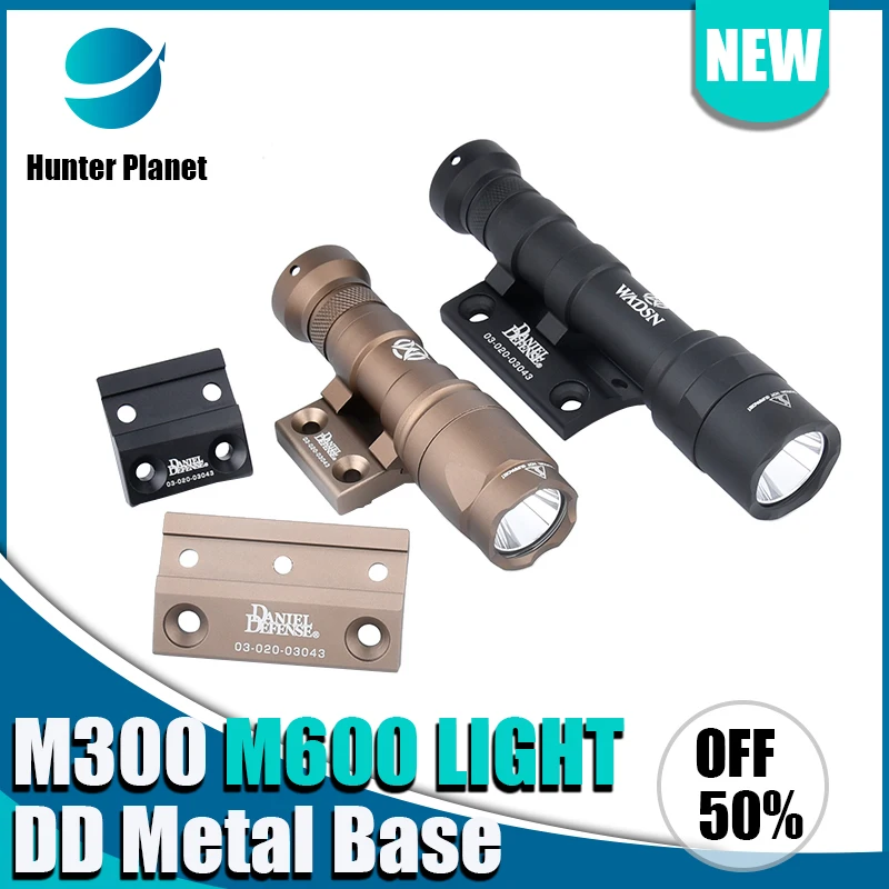 

Tactical DD SMR Mlok Keymod Metal Base Fit Surefir M300 M600 Flashlight Weapon Hunting Scout Light Offset Side Mount Accessories