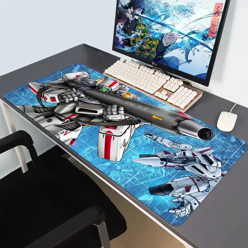 

Robotech PC Gamer Cabinet Desk Mat Mausepad Gaming Accessories Mouse Mats Varmilo Mouse Pad Anime Mice Keyboards Computer