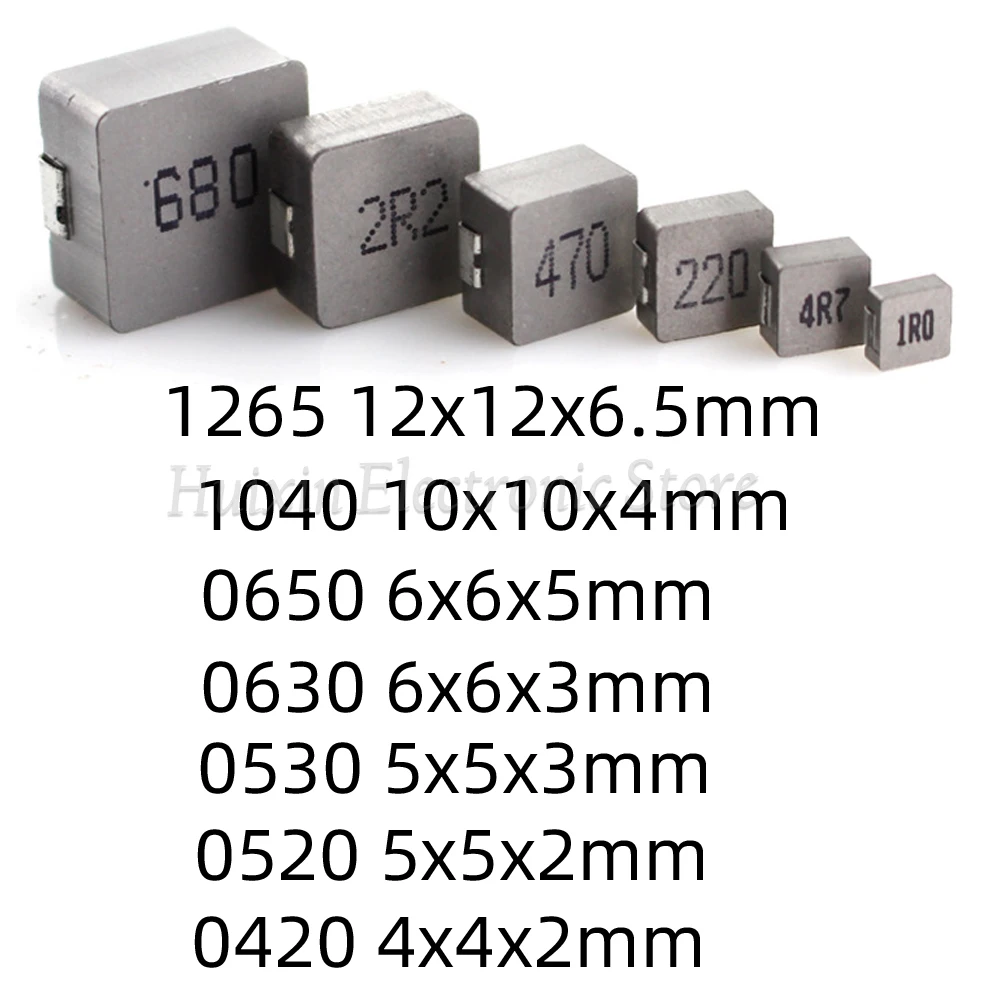 

5pcs SMD SMT Molding Molded Power Inductors 1040 1265 0420 0520 0530 0630 0650 1UH 6.8UH 10UH 15UH 22UH 33UH 47UH 100uH Inductor