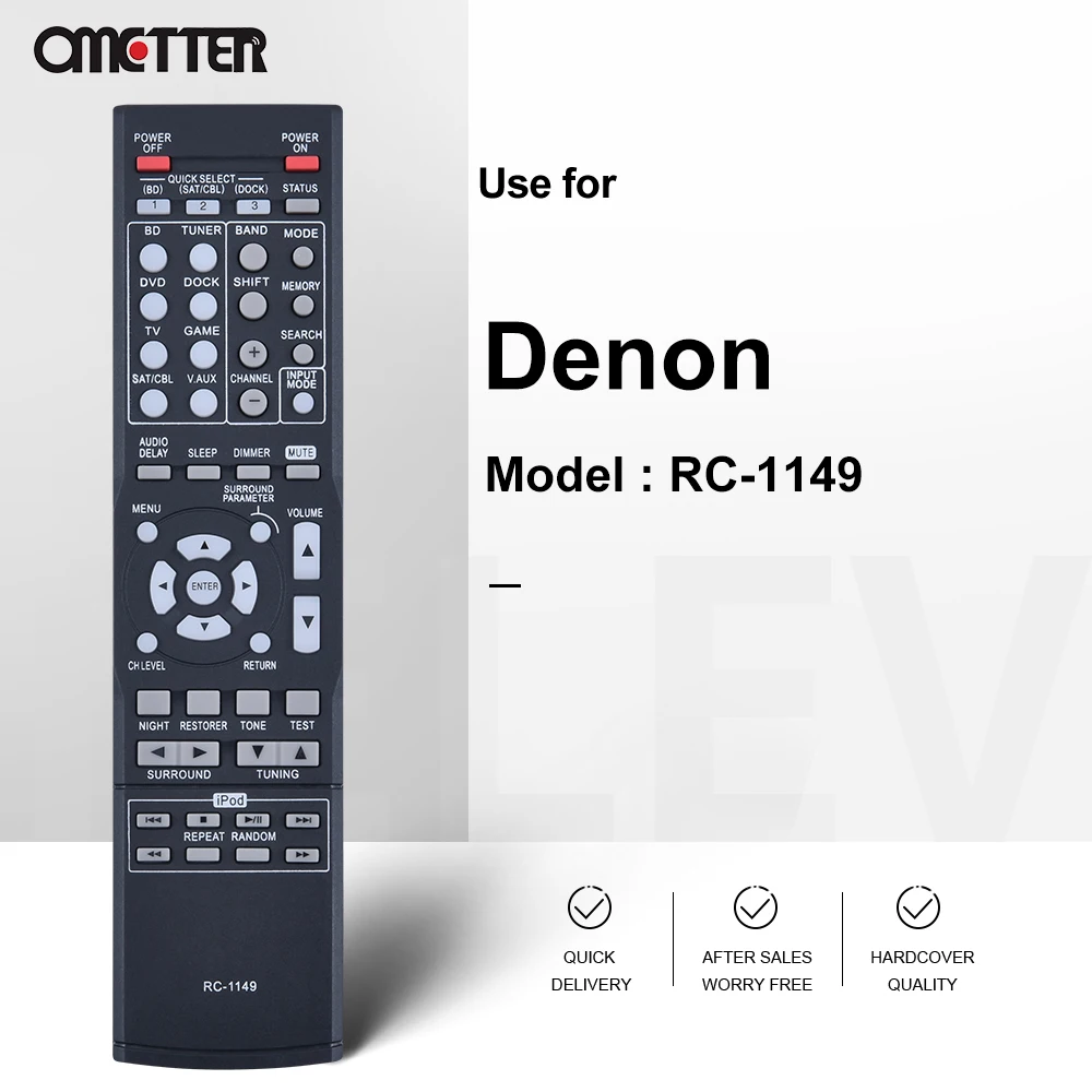 New for Denon AV Receiver Remote Control RC-1149 RC-1158 AVR-390 AVR-391 AVR-1311 AVR-1312 AVR-2105 AVR-2106 AVR-1601 AVR-250