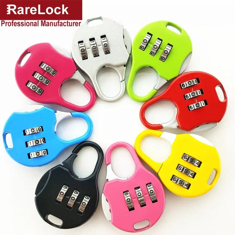 Combination Padlock 3 Code Password Lock for Gym Bags Cabinet Travel Life Partner Rarelock MMS45 G