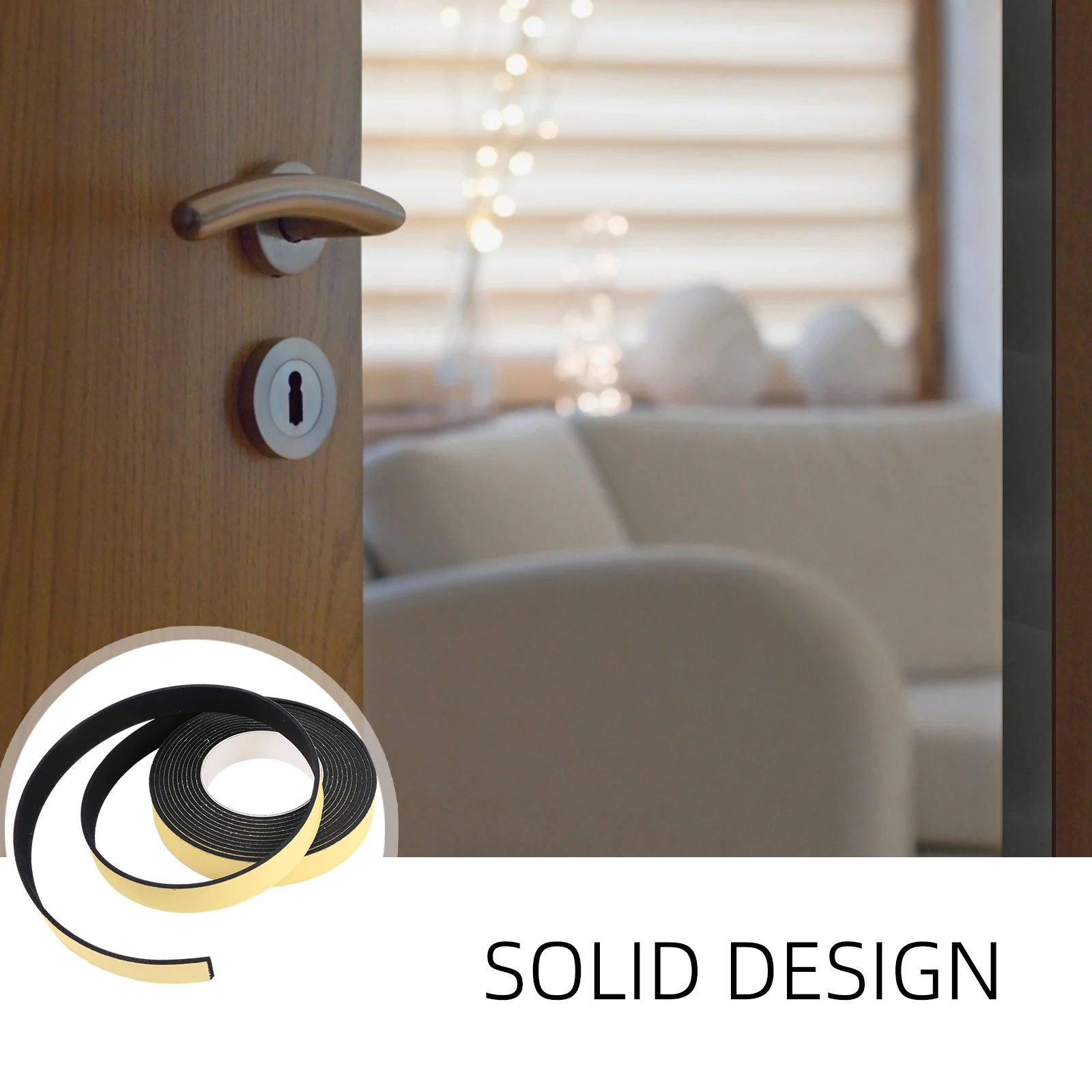 

2Pcs Eva Sponge Sealing Tape Window Seal Strip Shockproof Strip Adhesive Sponge Tape Sound Insulation Heat Insulation