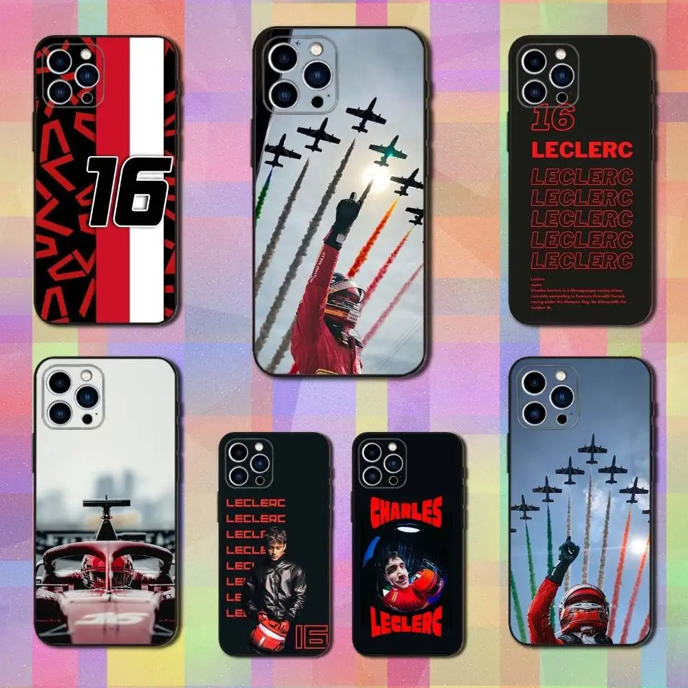 

Racer-16 C-Charles L-Leclerc Case For iPhone 12,14,15,16,11,17,13,X,Mini,SE,XS,Plus,Pro,Max,8,7,XR,Soft Silicone Black