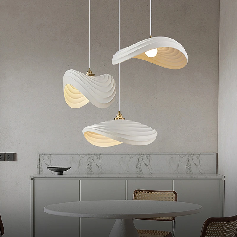 

Nordic Minimalist Wabi Sabi Cream Style Led Restaurant Bar Pendant Lights Dining Room Loft Home Decor Stairs Lamp Chandelier