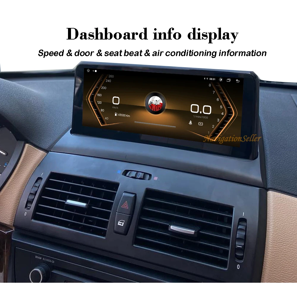 VIGOHI For Bmw X3 E83 2004-2010 Android Touch Screen Radio Stereo Carplay Android Auto GpsNavigation Head Unit Multimedia Player