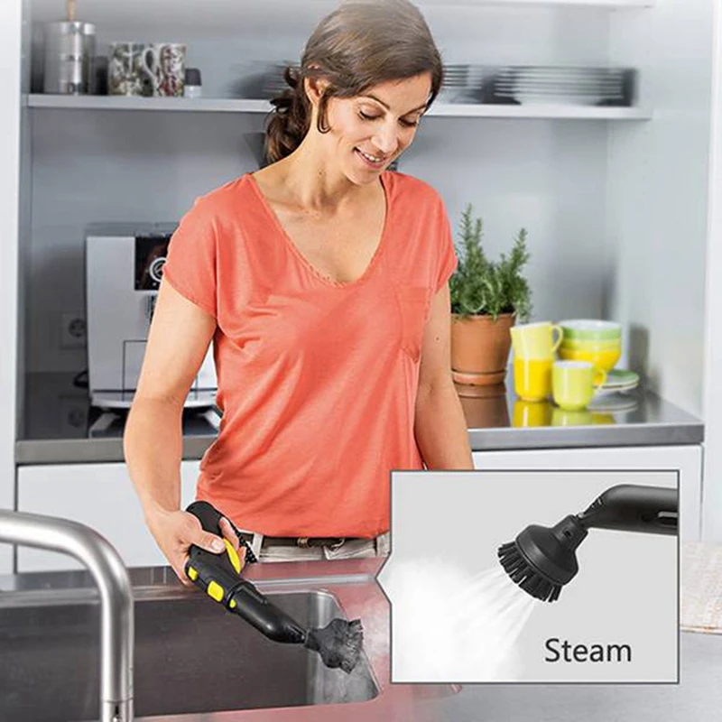 Accesorios para Limpiador de vapor de mano Karcher SC3, boquilla potente SC1 SC2, cabezal de cepillo SC4 SC5, cepillo redondo SC7 CTK10