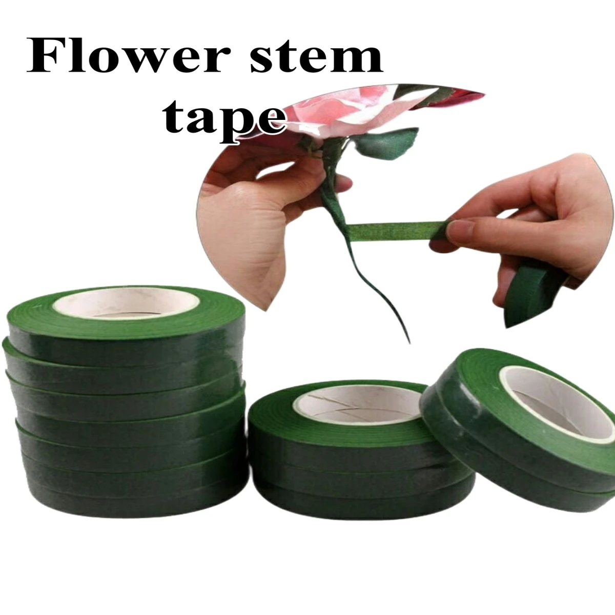 Floral Tape Green ElasticTape Waterproof Self Adhesive  Paper Type Tape