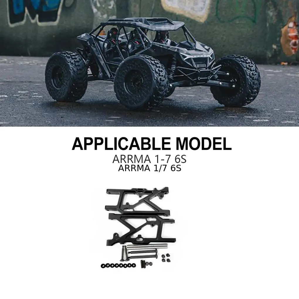 2 uds aleación de aluminio 1/7 brazo de suspensión inferior trasero para 6S RC pieza de coche accesorios de coche piezas de repuesto