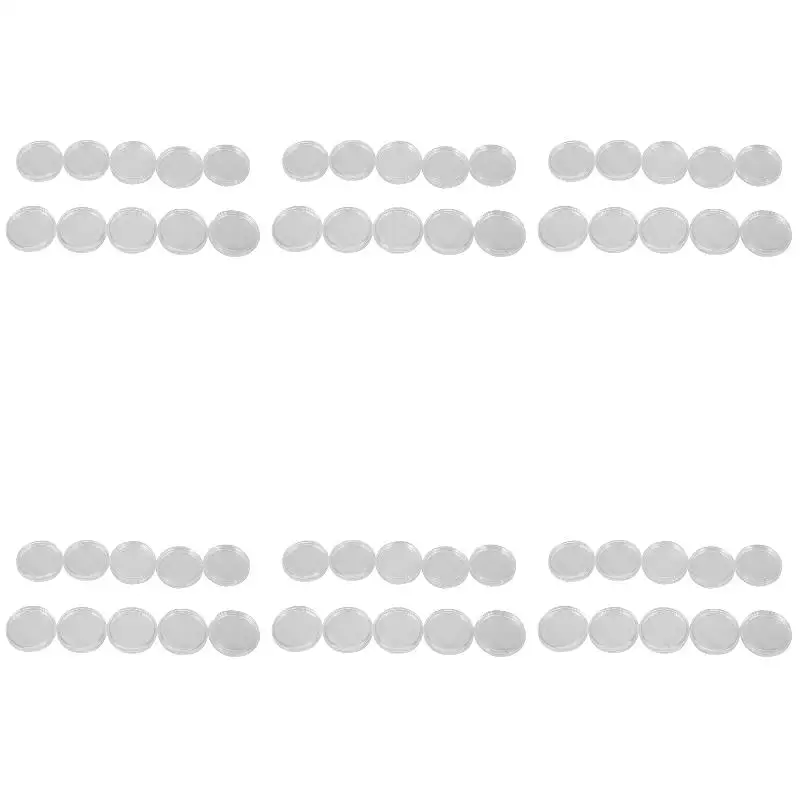 6Pack X(Small Round Transparent Plastic Coin Capsules Box 33mm 10pcs