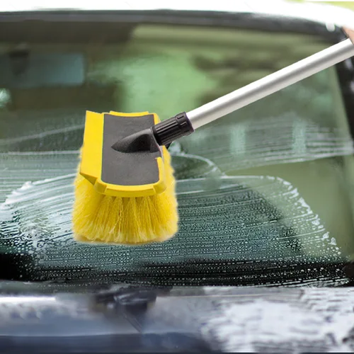 Imagen 2 del producto Cepillo de lavado de camiones, cepillos de lavado de coches de cerdas suaves con poste, cepillo de lavado de barcos y camiones, cepillo de lavado de coches para coches, Rv, Suv y camiones