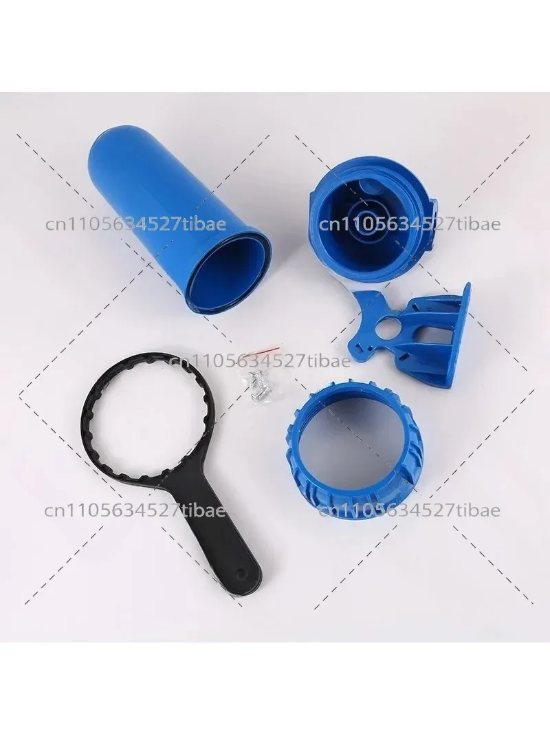 10-Inch Household Water Purifier Blue Italian Bottle with Front Pipe High-Pressure Cleaner Front Filter for Farm Use