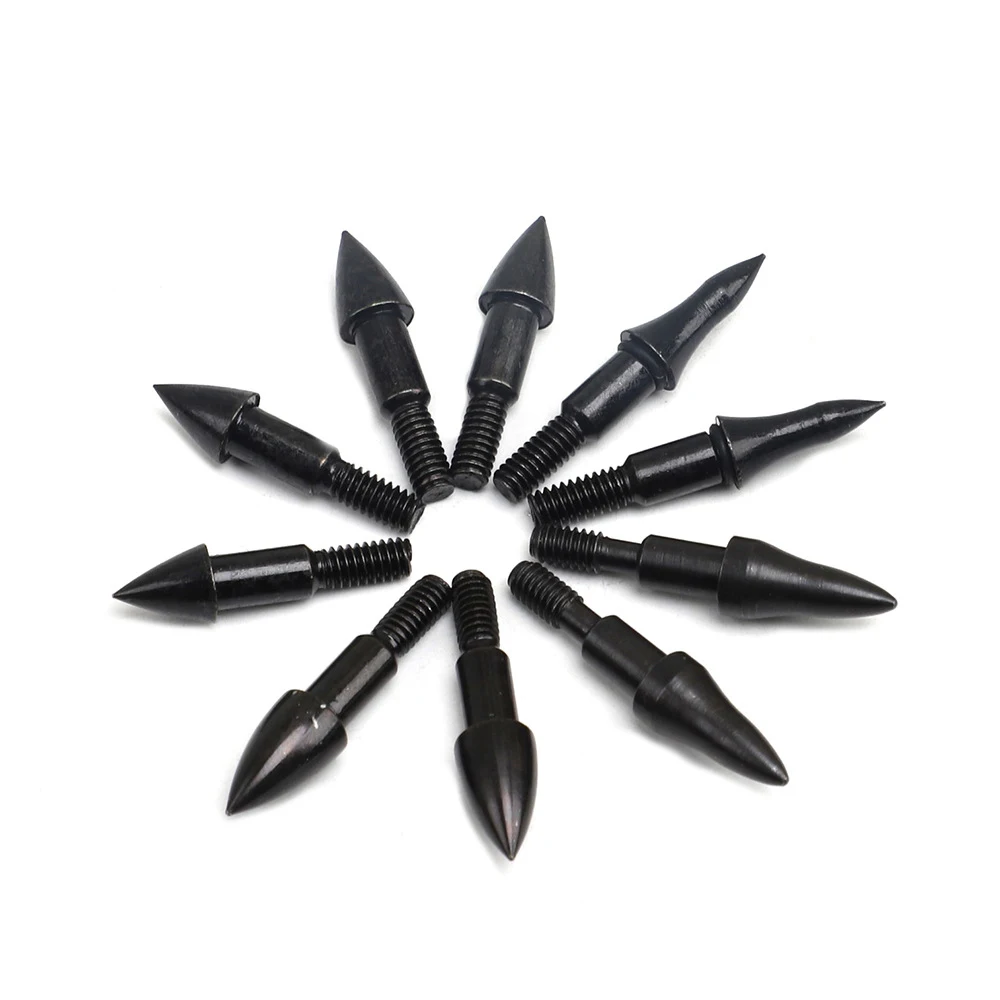 12pcs 50-300gn Arrow Heads Target Point Arrowhead for ID 6.2mm Arrows Compound Recurve Bow Archery Hunting Shooting Broadhead