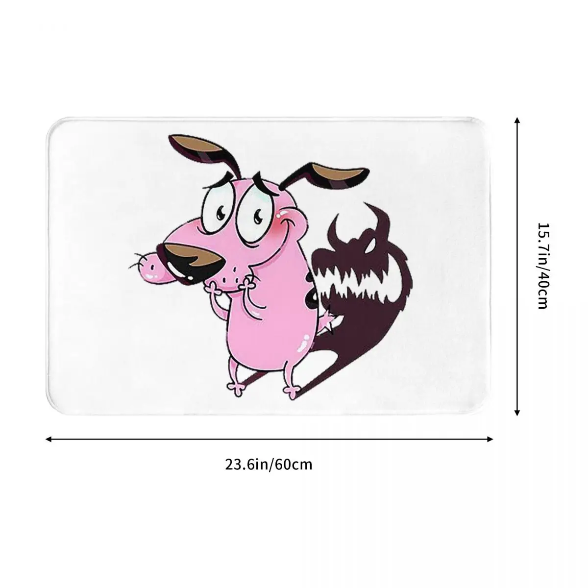 Cute Courageous Cowardlys Dog Doormat Durable Carpet Rug Kitchen Entrance Home Floor Mat for Living room Footpad Mats