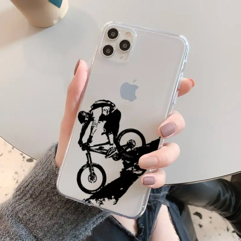 Bicycle Bike Sport Phone Case for iPhone 11 12 13 mini pro XS MAX 8 7 6 6S Plus X 5S SE 2020 XR clear case